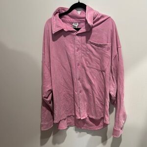 VS Pink/acid wash shacket